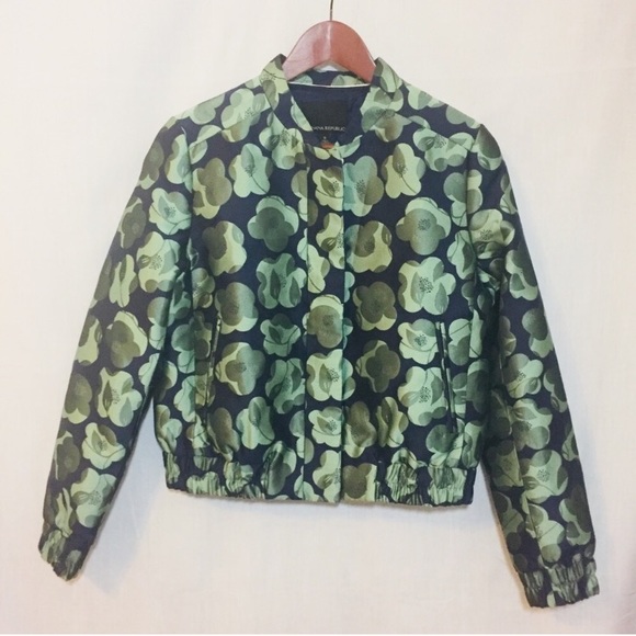 HP Banana Republic Floral Jacquard BomberJacket - Picture 5 of 8